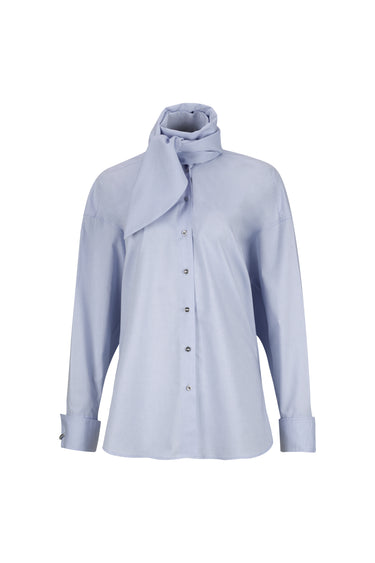 LIGHT BLUE LOOSE FIT TIE SHIRT marques almeida