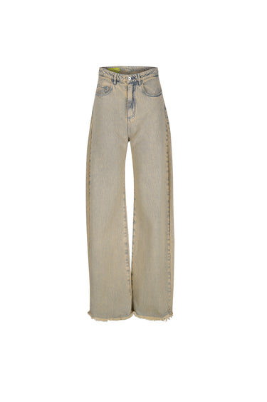 BEIGE OVERDYE DENIM BOYFRIEND JEANS marques almeida