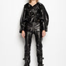 BLACK BIKER LEATHER TROUSERS marques almeida