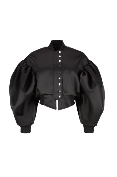 BLACK BOMBER JACKET WITH PUFF SLEEVES marques almeida