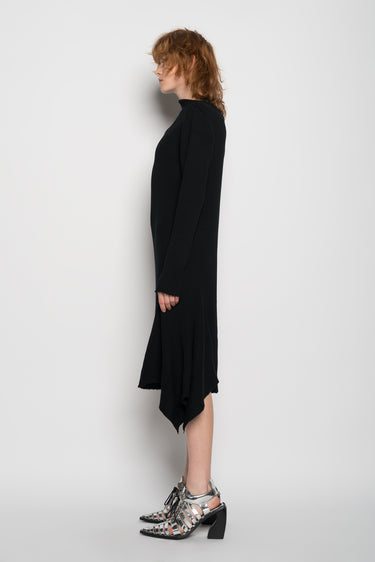 BLACK DRAPED NECK DRESS marques almeida