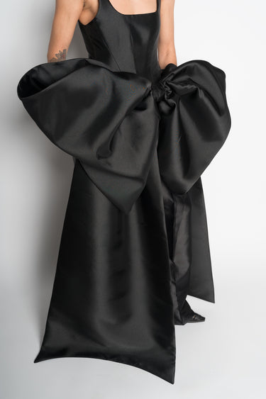 BLACK FRONT BOW TOP marques almeida