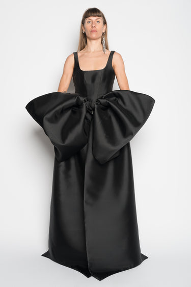 BLACK FRONT BOW TOP marques almeida