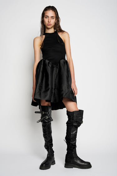 BLACK MINI DRESS WITH TANK TOP SCOOPED marques almeida