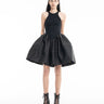 BLACK MINI DRESS WITH TANK TOP SCOOPED marques almeida