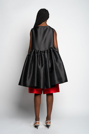 BLACK SHORT SLEEVELESS PUFF DRESS marques almeida