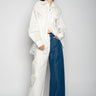 BLUE AND WHITE BOYFRIEND TROUSERS MARQUES ALMEIDA