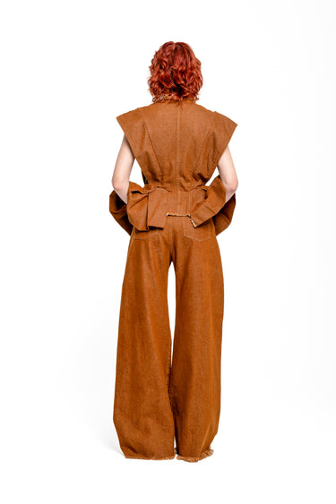 BROWN BOYFRIEND TROUSERS marques almeida