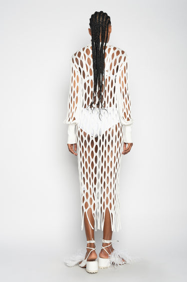 WHITE NET DRESS MARQUES ALMEIDA