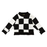 CHECKERED CREW NECK KNIT JUMPER ma kids