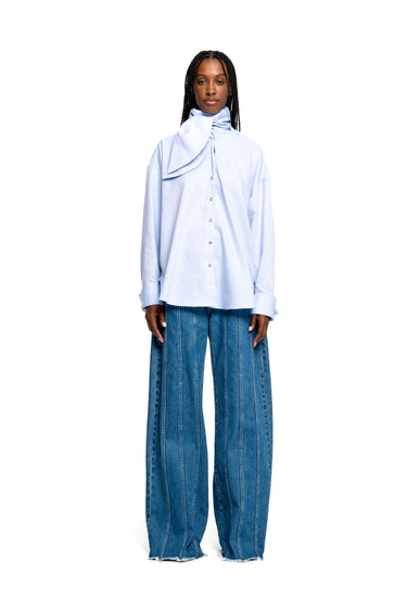 DENIM BOYFRIEND TROUSERS WITH SEAM LINES marques almeida