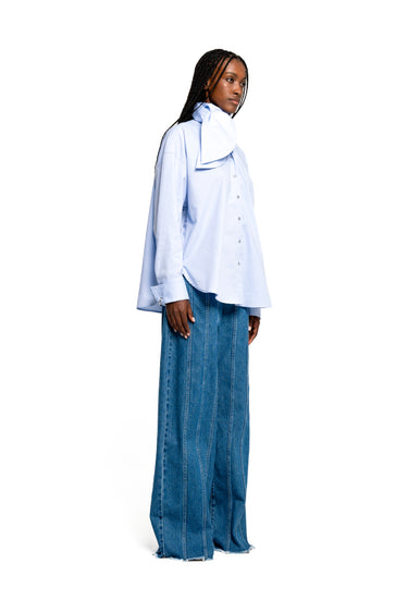 DENIM BOYFRIEND TROUSERS WITH SEAM LINES marques almeida