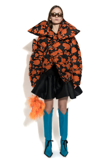 CLASSIC M'A PUFFA JACKET IN ORANGE FLORAL