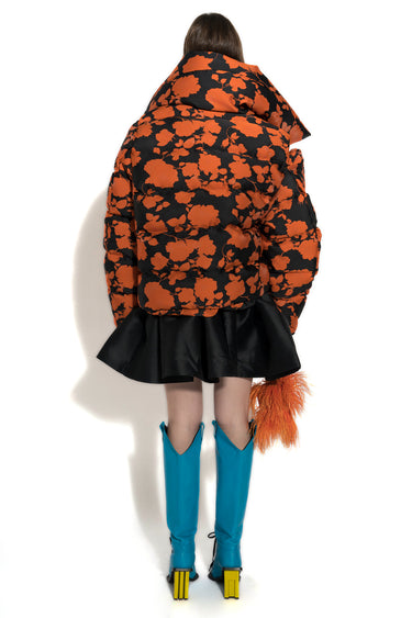 CLASSIC M'A PUFFA JACKET IN ORANGE FLORAL