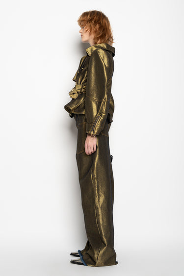 GOLD DENIM POINTY JACKET marques almeida