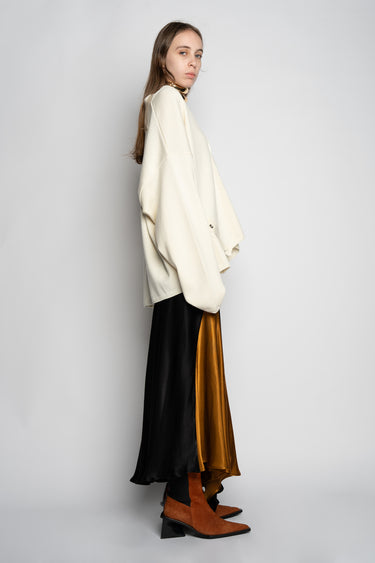 OFF-WHITE MERINO DECONSTRUCTED CARDIGAN marques almeida