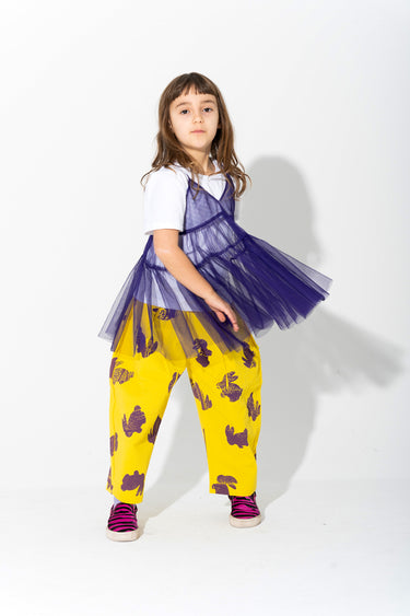 PURPLE LAYERED TULE TOP T SHIRT ma kids