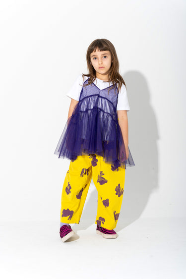 PURPLE LAYERED TULE TOP T SHIRT ma kids