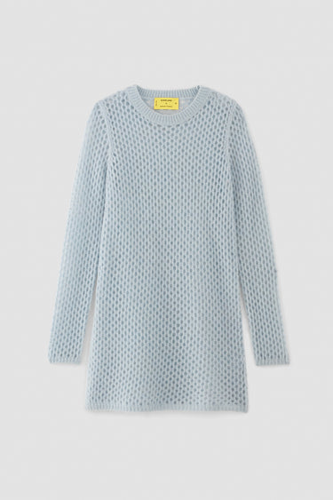 LIGHT BLUE MESH KNIT LONG JUMPER  marques almeida everlane