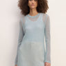 LIGHT BLUE MESH KNIT LONG JUMPER marques almeida everlane