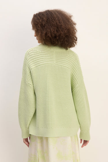 LIGHT GREEN TURTLENECK KNIT JUMPER marques almeida everlane