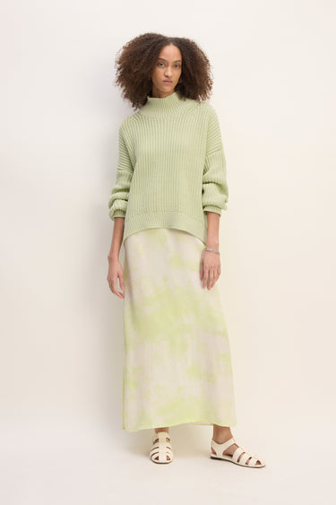 LIGHT GREEN TURTLENECK KNIT JUMPER marques almeida everlane