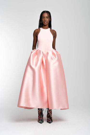 LIGHT PINK FULL SKIRT TANK TOP DRESS marques almeida