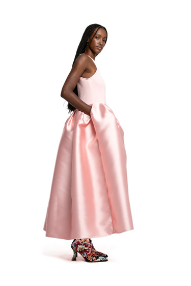 LIGHT PINK FULL SKIRT TANK TOP DRESS marques almeida