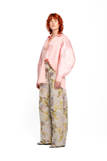 LIGHT PINK SHIRT WITH MIKADO BOMBER SLEEVES marques almeida