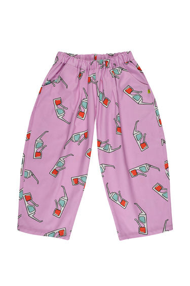 LILAC 3D GLASSES PRINT BALLOON TROUSERS ma kids