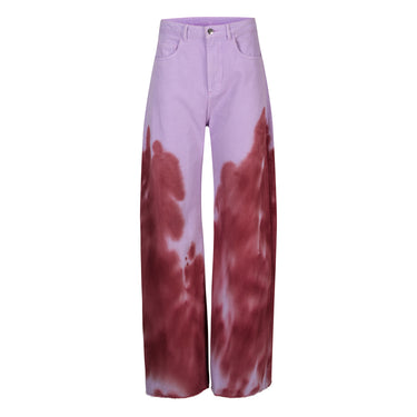 LILAC AND BURGUNDY TIE DYE BOYFRIENDS marques almeida