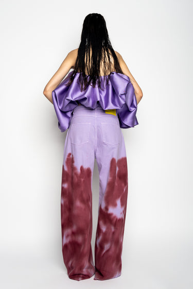 LILAC AND BURGUNDY TIE DYE BOYFRIENDS marques almeida