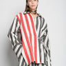 MIXED STRIPES LINEN WRAP SHIRT marques almeida