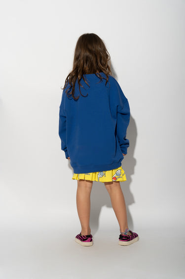 NAVY HAND PRINT SWEATSHIRT makids