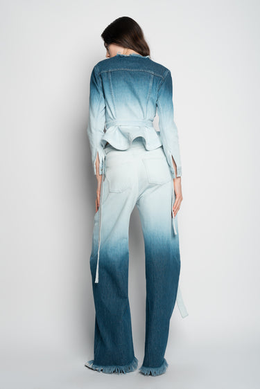 OMBRE DENIM BLUE BOYFRIEND JEANS WITH BELTS marques almeida