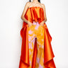 ORANGE PLEATED STRAPLESS TOP WITH LONG BACK marques almeida