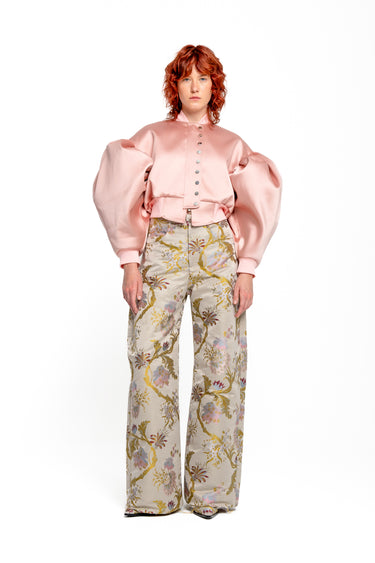 PINK BOMBER JACKET WITH PUFF SLEEVES marques almeida