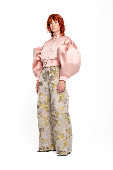 PINK BOMBER JACKET WITH PUFF SLEEVES marques almeida