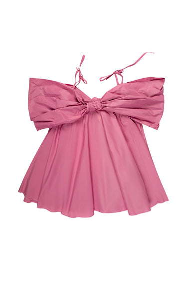 PINK BOW TAFFETA DRESS makids