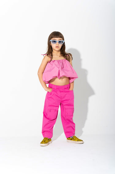 PINK CARGO TROUSERS ma kids