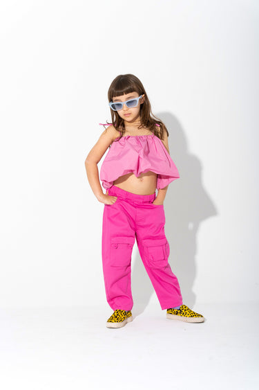 PINK CARGO TROUSERS ma kids