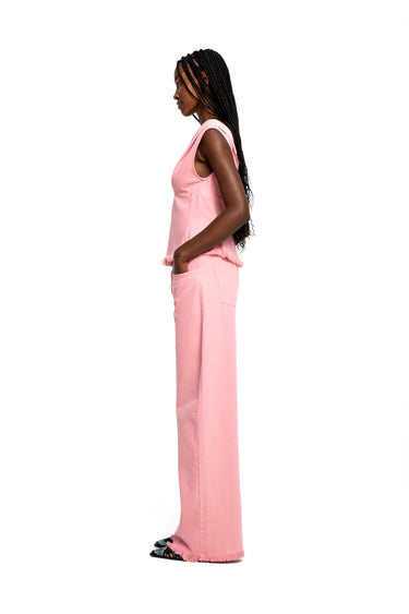 PINK DRILL BOYFRIEND TROUSERS marques almeida