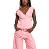 PINK DRILL FITTED OFF SHOULDER TOP marques almeida