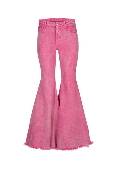 PINK EXTREME FLARES TROUSERS marques almeida