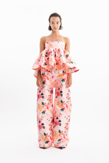 PINK FLORAL BOYFRIEND TROUSERS MARQUES ALMEIDA