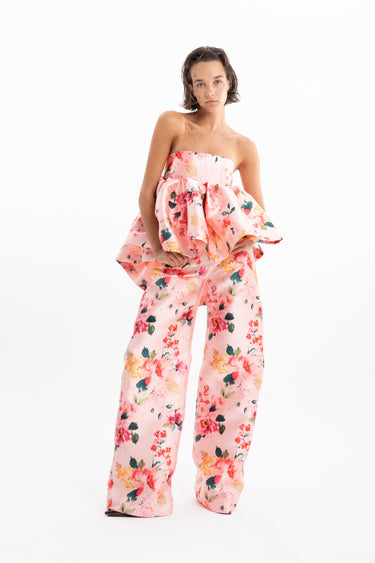 PINK FLORAL BOYFRIEND TROUSERS MARQUES ALMEIDA