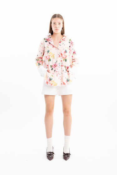 PINK FLORAL LOOSE FIT SHIRT marques almeida