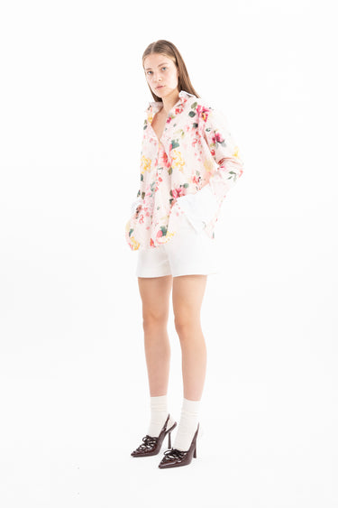 PINK FLORAL LOOSE FIT SHIRT marques almeida