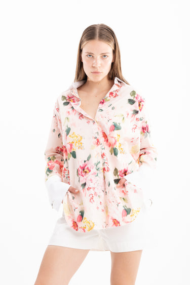 PINK FLORAL LOOSE FIT SHIRT marques almeida