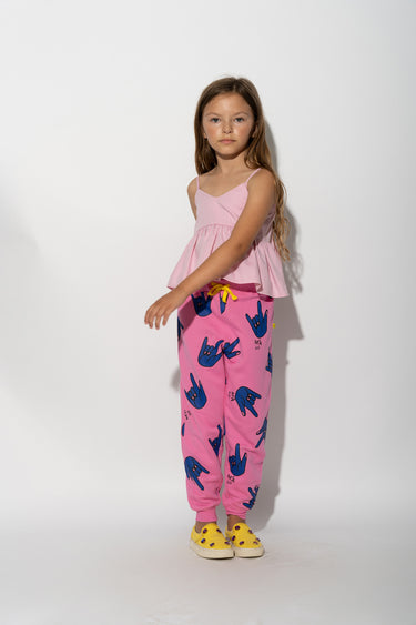 PINK HANDS PRINT SWEATPANTS makids